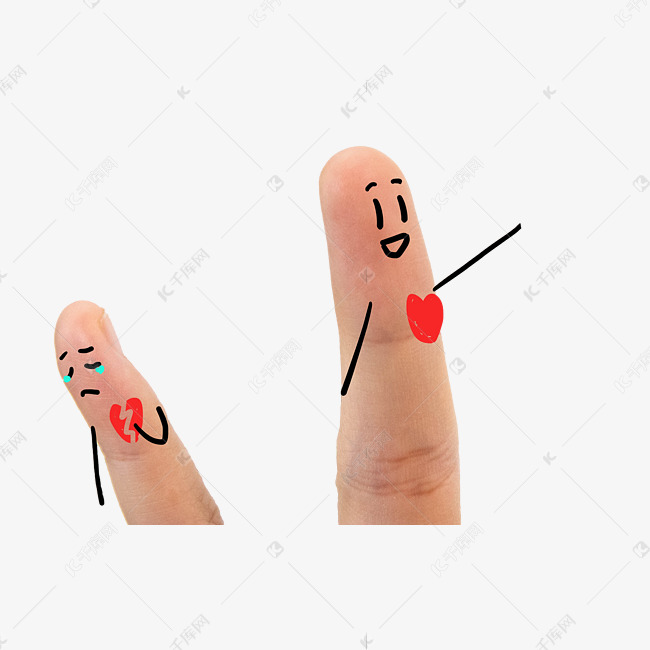 伤心分手手指情人