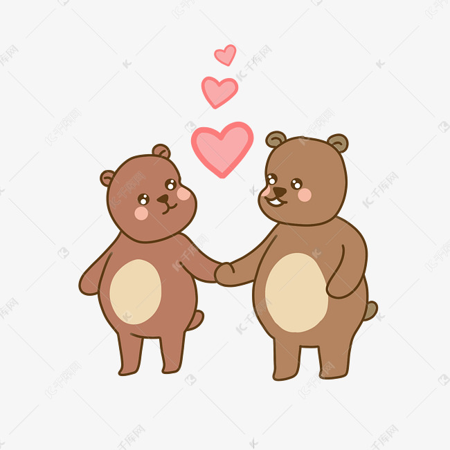 抱小熊情侣头像动漫图片