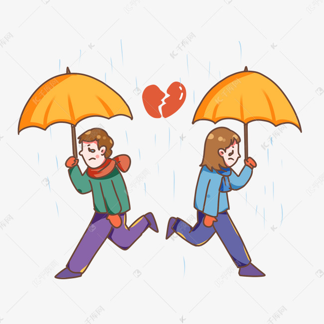 分手难过的情侣