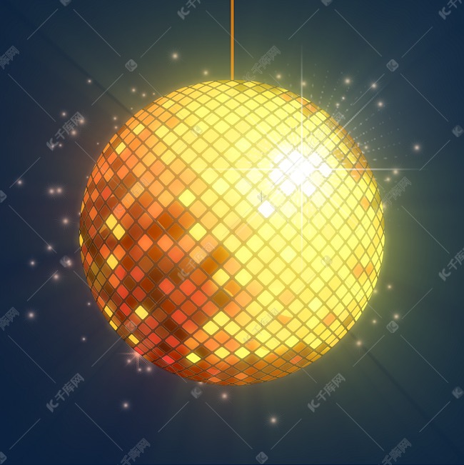 金色发光灯球素材图片免费下载-千库网