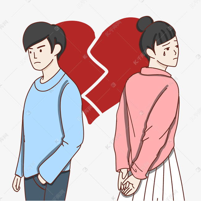 分手伤心哭泣情侣