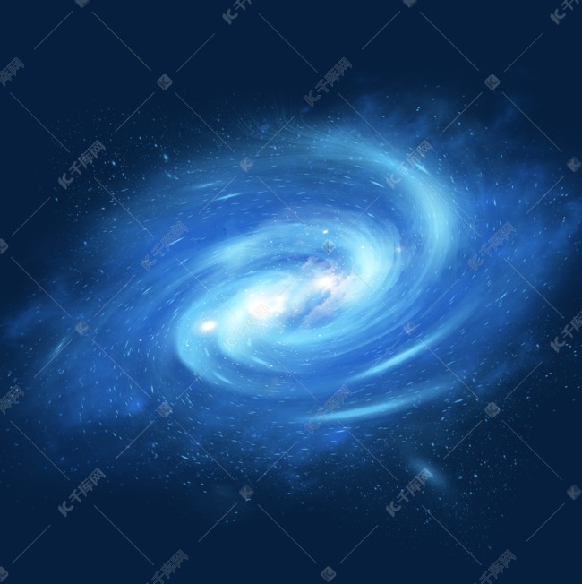 宇宙蓝色旋涡星云