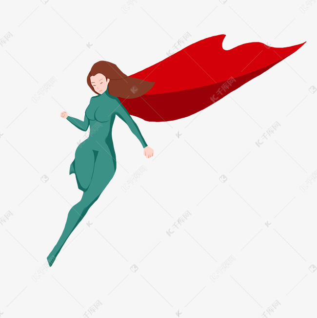 女英雄人物素材图片免费下载 高清卡通手绘psd 千库网 图片编号
