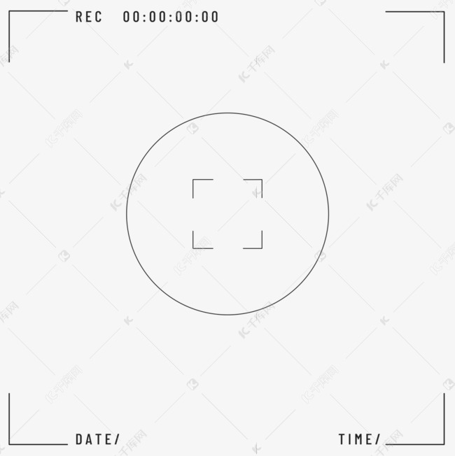 录制视频镜头相机拍摄边框素材图片免费下载-千库网