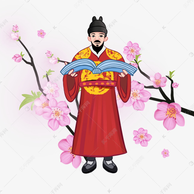 手绘人物桃花世宗大王