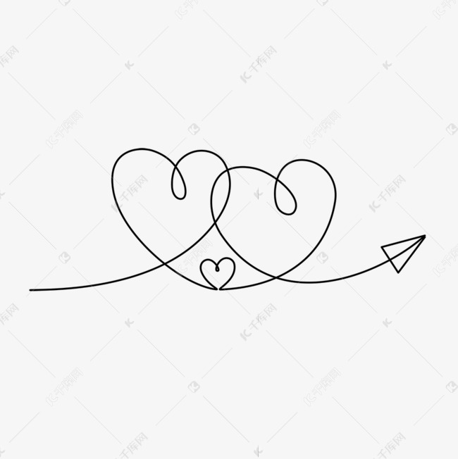 love 情人节连续爱心几何装