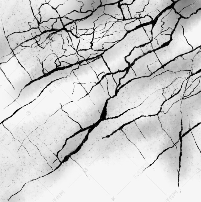 手绘风格破裂的墙壁