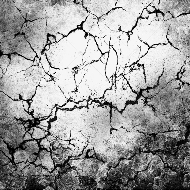 破碎裂纹的砖墙面