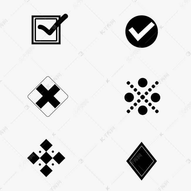 简约黑白项目符号