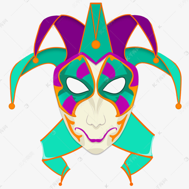 威尼斯狂欢节狂欢小丑面具