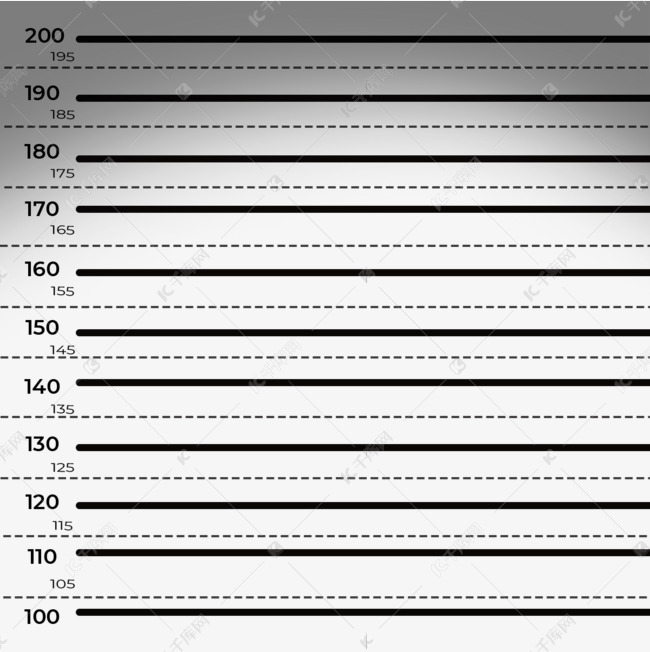 厘米单位虚线监狱条纹元素