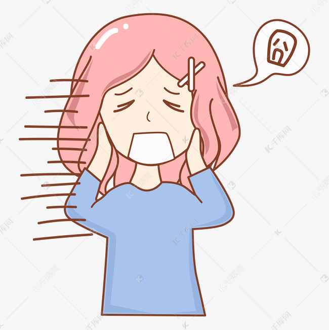 囧表情包女孩矢量图