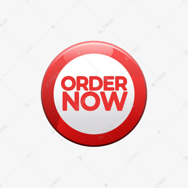 红色醒目order now标签