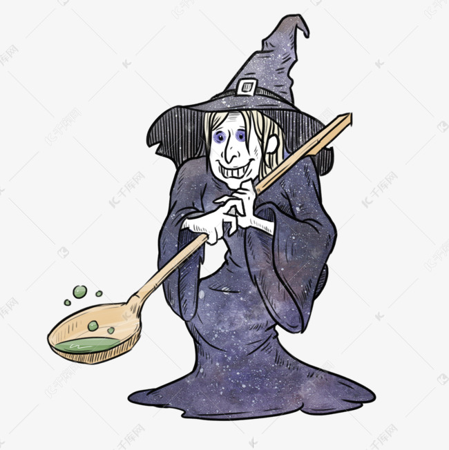 万圣节女巫巫婆毒药药水恐怖元素