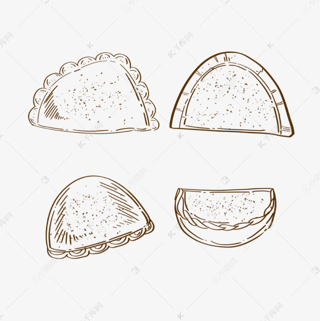 香河肉饼手绘图片