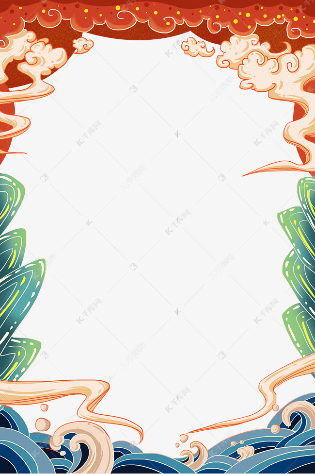 中式国潮边框素材图片免费下载-千库网
