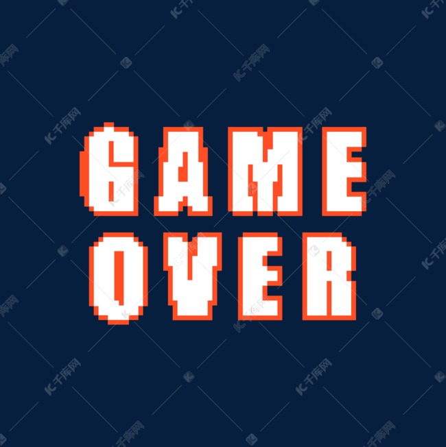 像素风gameover游戏字体