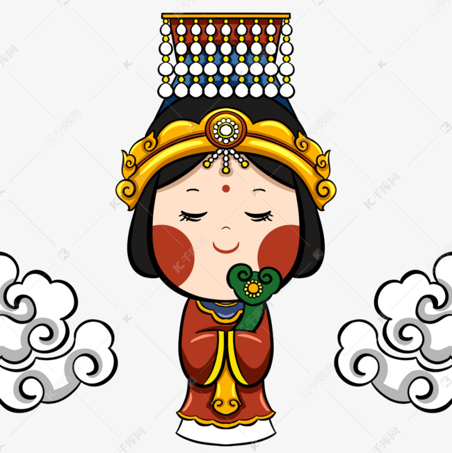 卡通风格妈祖形象元素