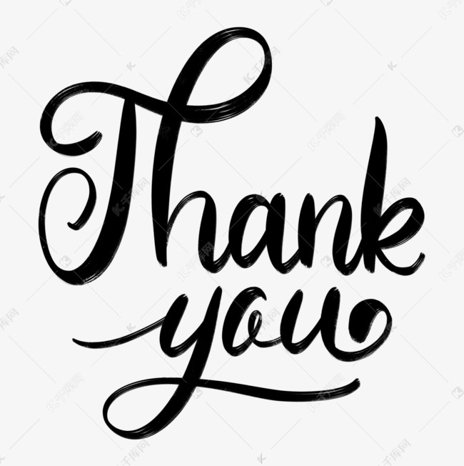 黑色thank You手绘字体素材图片免费下载 高清psd 千库网 图片编号