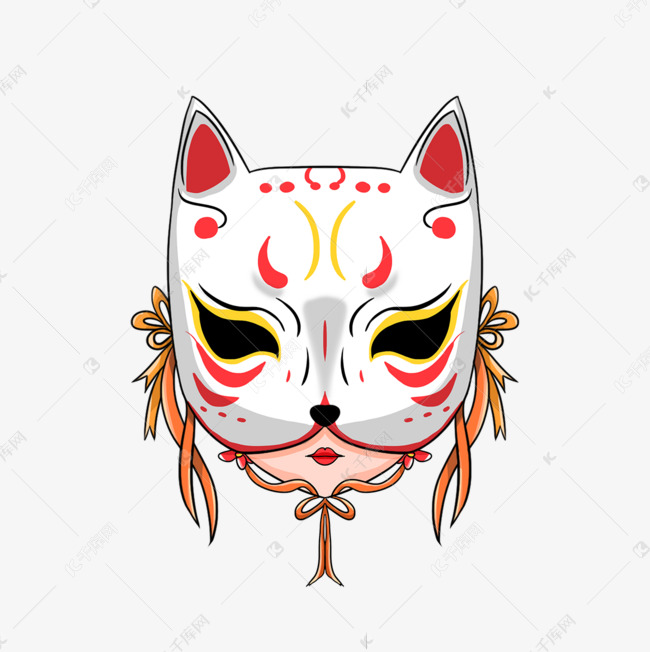 日本手绘狐狸面具