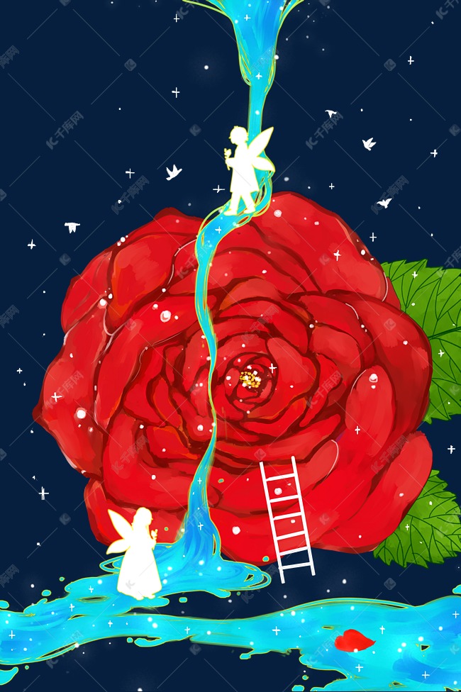 情人节520精灵仙子玫瑰花