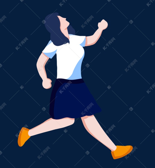 素材(图片编号:74479)       扁平女子奔跑冲刺素材2021-02-03发布,千
