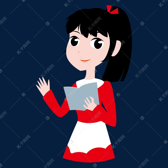 可爱扁平插画女性教师素材图片免费下载 高清装饰图案psd 千库网 图片编号