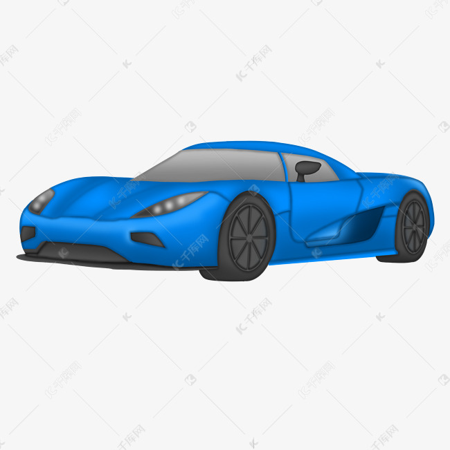 蓝色赛车汽车