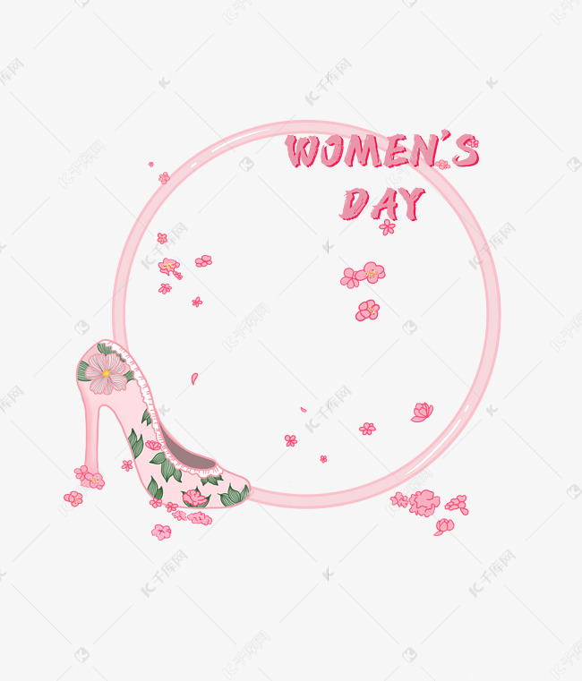 女神节女王节妇女节三八拍照框边框素材图片免费下载-千库网