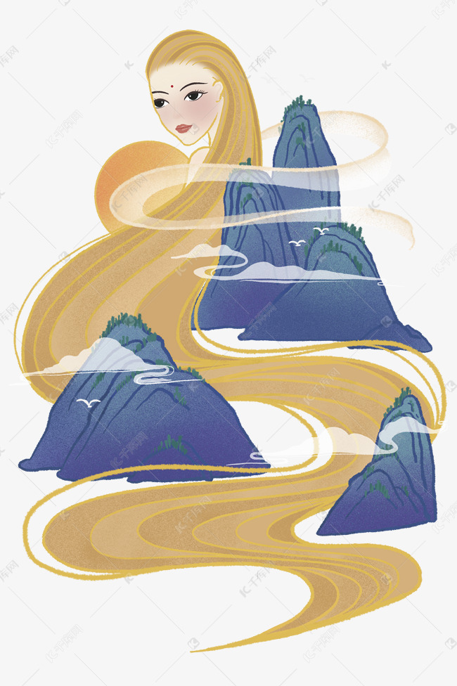 母亲河黄河女神