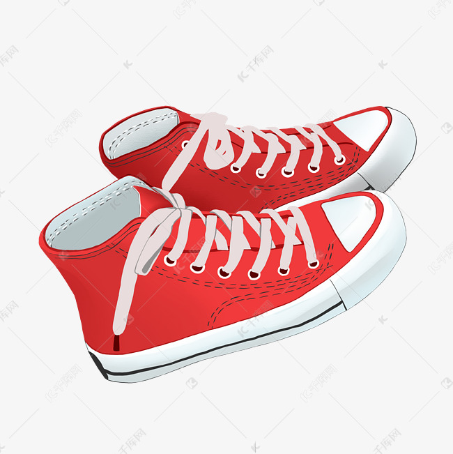 红色帆布鞋