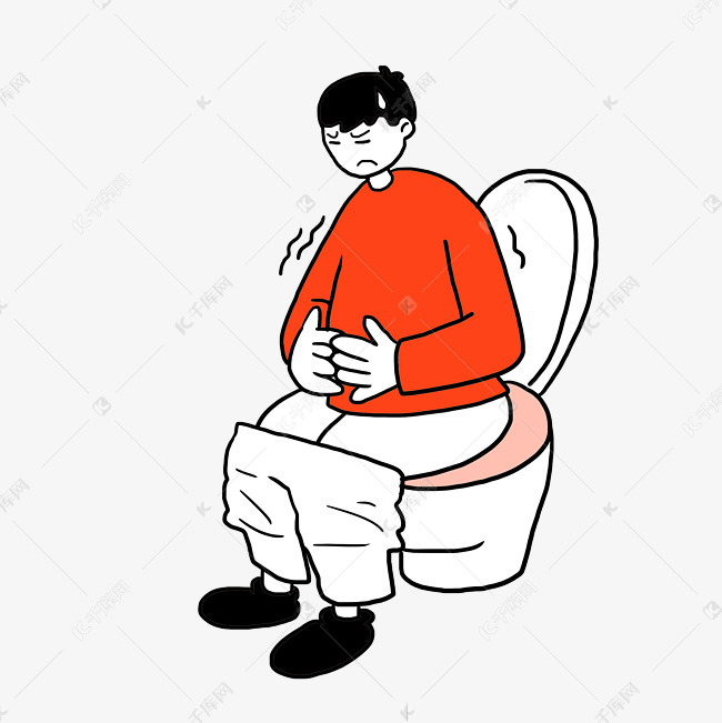 腹泻马桶上的男士