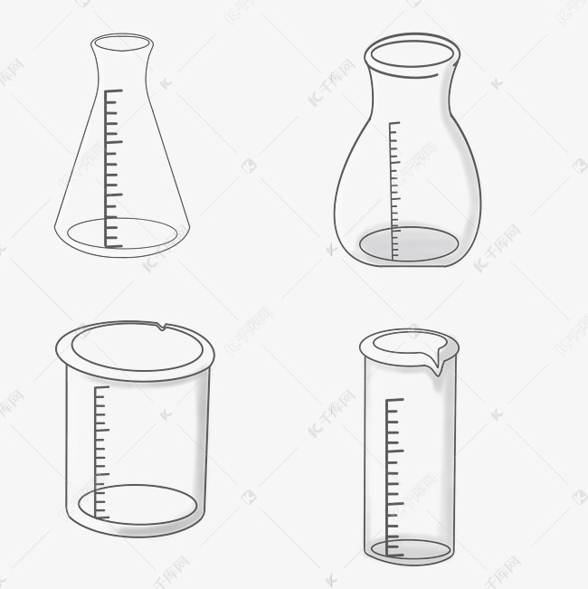 烧杯简笔画刻度图片
