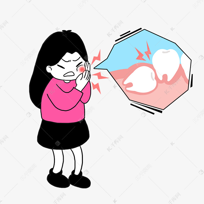 智齿牙疼女孩