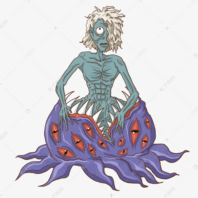 变异怪兽异形人素材图片免费下载 高清卡通手绘psd 千库网 图片编号13043496