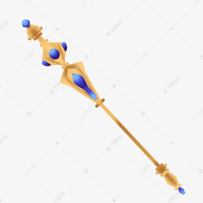 蓝宝石装饰权杖素材图片免费下载 高清装饰图案psd 千库网 图片编号