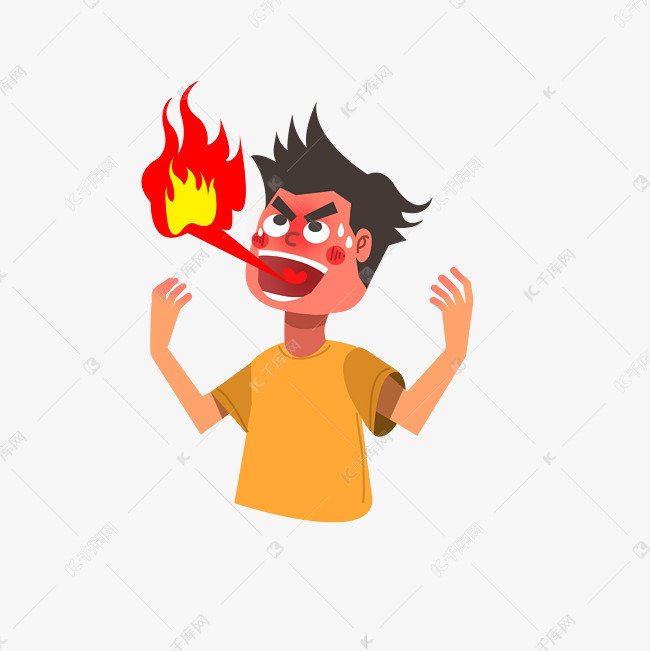 吃辣椒喷火男人