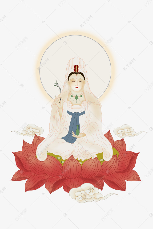 教佛像莲花观音