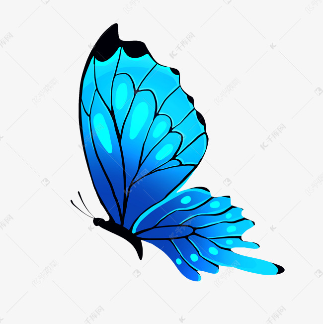 梦幻蓝色蝴蝶
