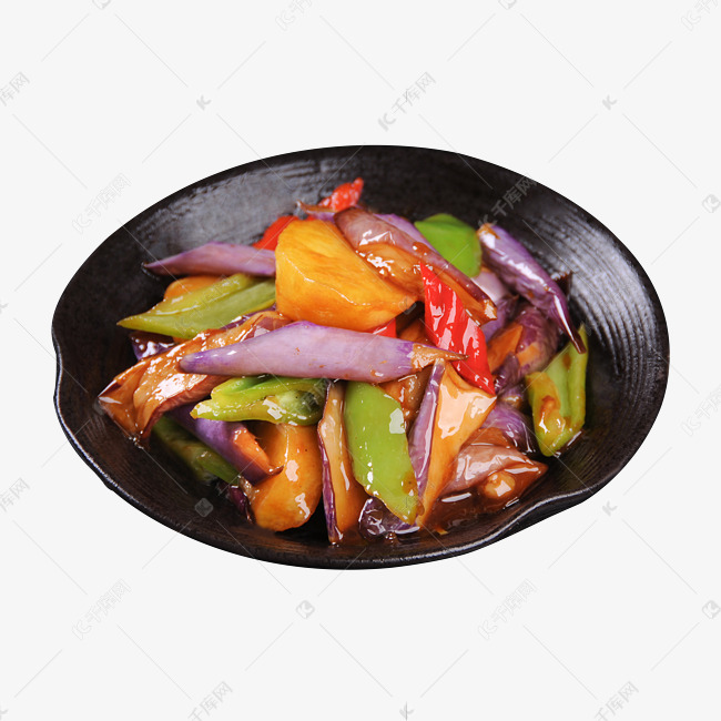 中国传统美食地三鲜