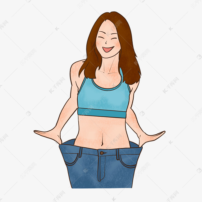 暴瘦开心的女孩