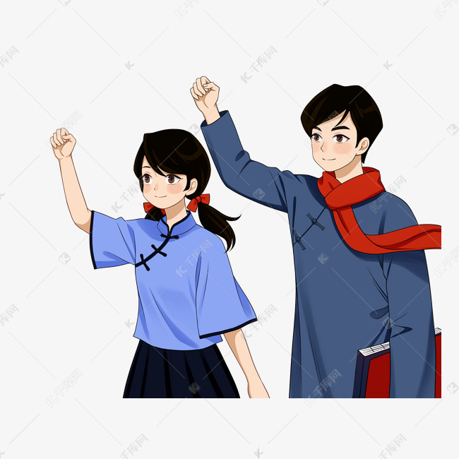 78444)       五四青年节青春学生学生服民国风素材2021-04-10发布,千