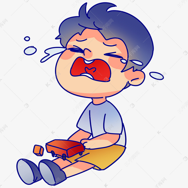 玩具坏了大哭的儿童