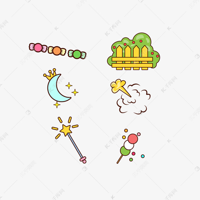 软萌可爱小装饰套图素材图片免费下载-千库网