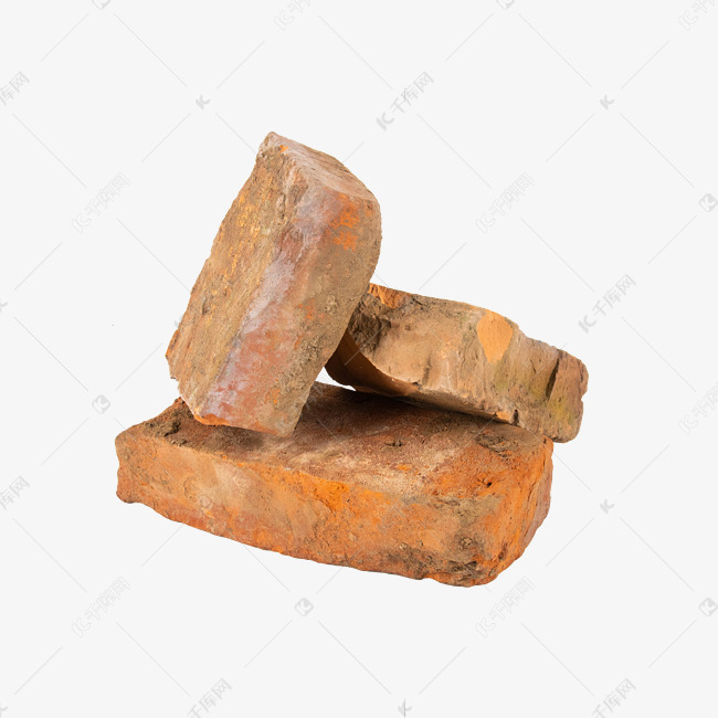 破碎的建筑砖块