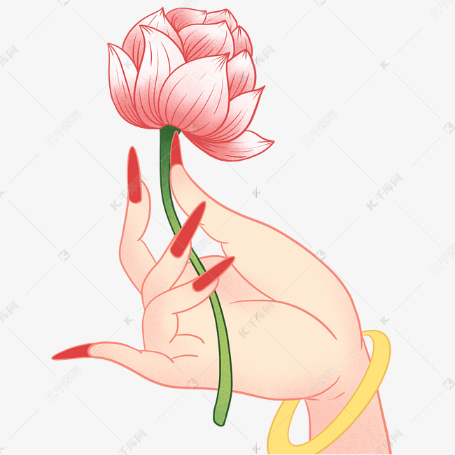 拿莲花的敦煌佛手