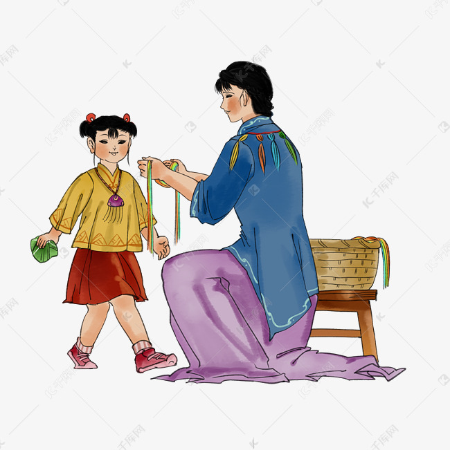 水墨端午端午节系五彩绳素材图片免费下载 高清装饰图案psd 千库网 图片编号
