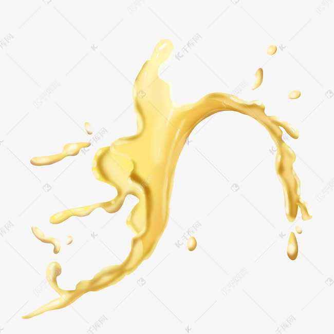 飞溅黄色液体素材图片免费下载 千库网