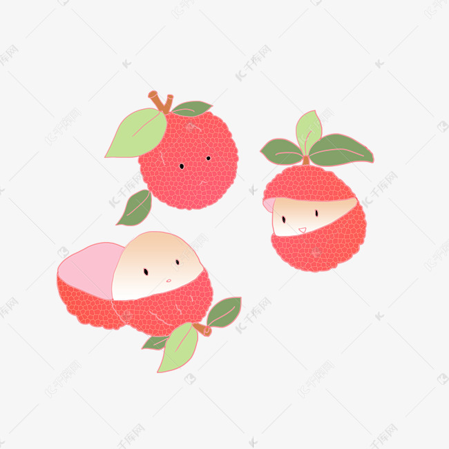 拟人红色荔枝