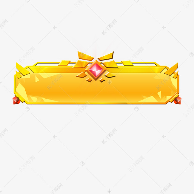 金色游戏标题框
